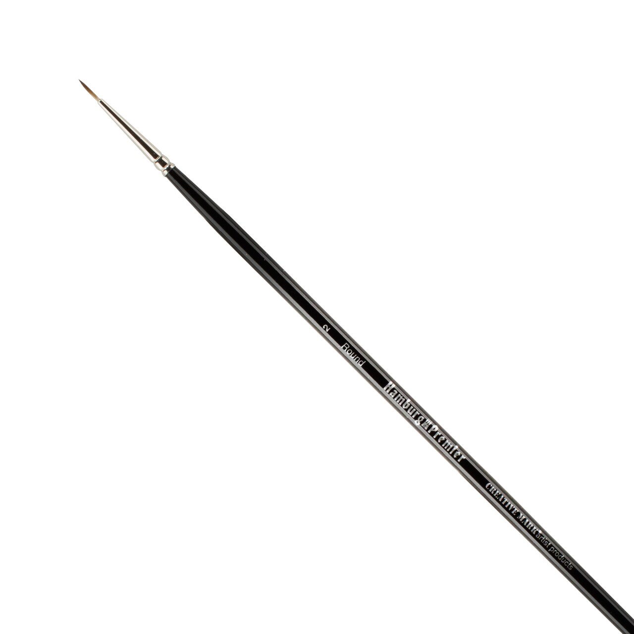 Creative Mark Hamburg Premiere Professional Oil Painting Brushes - Round #2 Oil Paint Brush - Handmade in Germany, Natural & Synthetic Hair Blend, Long Triple-Lacquered Birch Handle